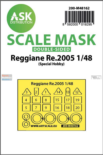 ASKM48162 1:48 ASK/Art Scale Double Sided Mask - Re.2005 (SPH kit)