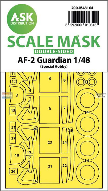 ASKM48164 1:48 ASK/Art Scale Double Sided Mask - AF-2 Guardian (SPH kit)