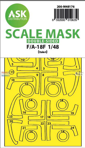 ASKM48176 1:48 ASK/Art Scale Double Sided Mask - F-18F Super Hornet (ITA kit)
