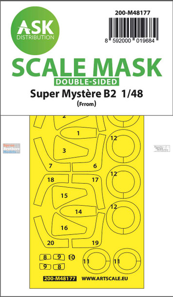 ASKM48177 1:48 ASK/Art Scale Double Sided Mask - Super Mystere B2 (SPH kit)