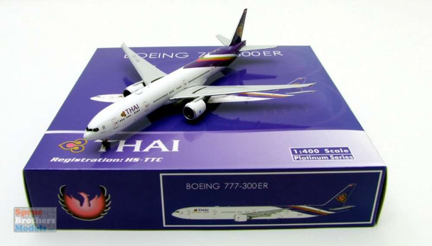 PHX11822 1:400 Phoenix Model Thai Airways B777-300ER Reg #HS-TTC (pre-painted/pre-built)