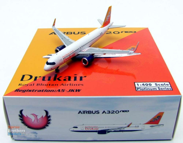 PHX11828 1:400 Phoenix Model Drukair Airbus A320neo Reg #A5-JKW (pre-painted/pre-built)