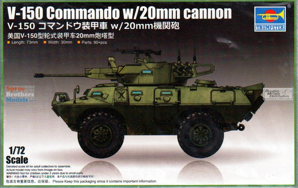 TRP07441 1:72 Trumpeter V-150 Commando with 20mm Cannon