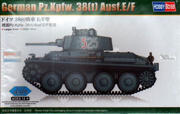 HBS82956 1:72 Hobby Boss Pz.Kpfw.38(t) Ausf.E/F