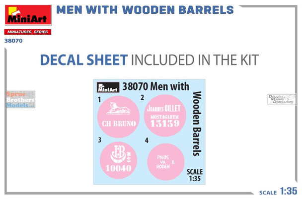 MIA38070 1:35 MiniArt Men with Wooden Barrels
