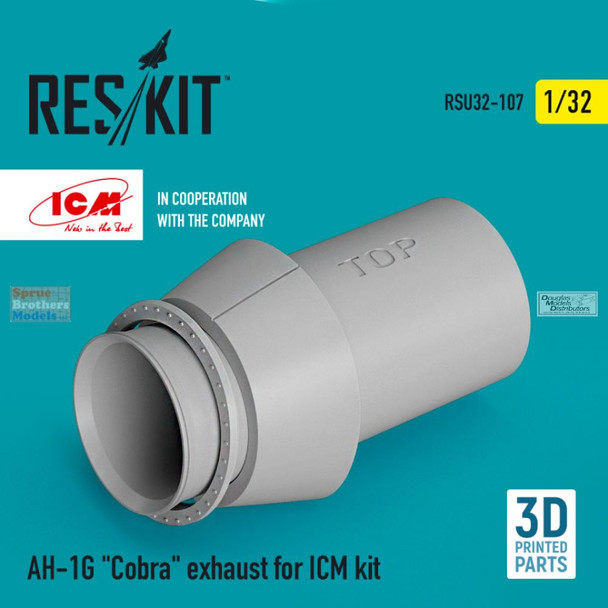 RESRSU320107U 1:32 ResKit AH-1G Cobra Exhaust (ICM kit)