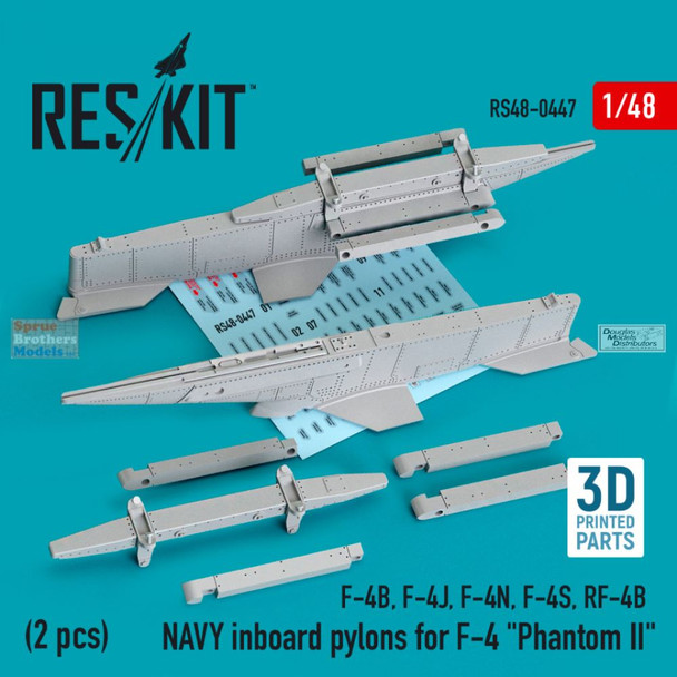 RESRS480447 1:48 ResKit Navy F-4 Phantom II Inboard Pylons