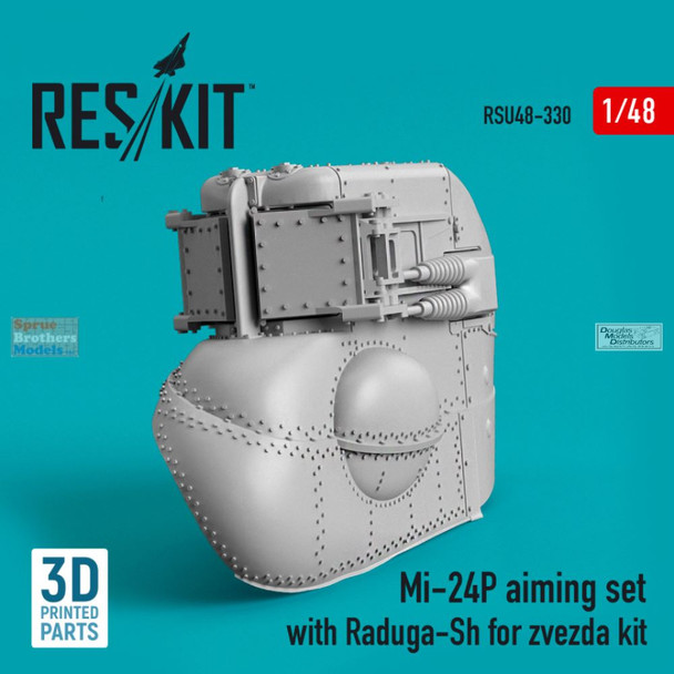 RESRSU480330U 1:48 ResKit Mi-24P Hind Aiming Set with Raduga-SH (ZVE kit)