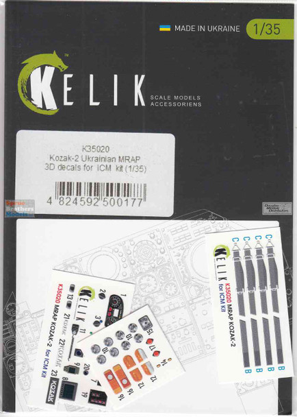 RESK35020K 1:35 ResKit/Kelik 3D Detail Set - Kozak-2 Ukrainian MRAP (ICM kit)