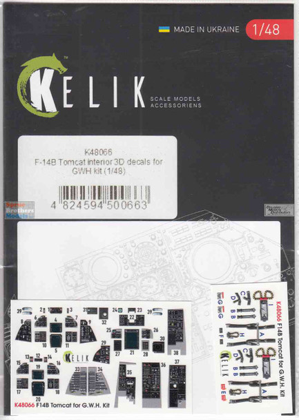 RESK48066K 1:48 ResKit/Kelik 3D Detail Set - F-14B Tomcat (GWH kit)