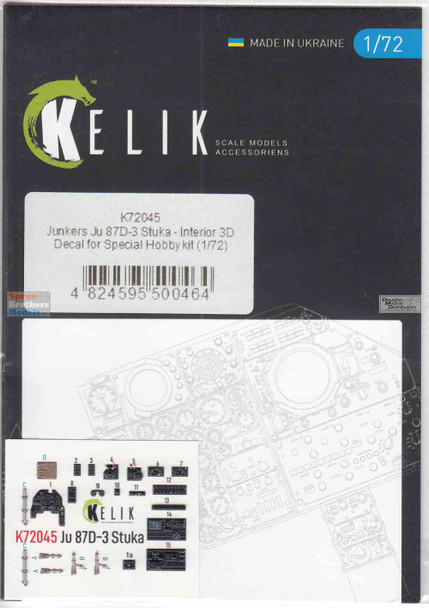 RESK72045K 1:72 ResKit/Kelik 3D Detail Set - Ju87D-3 Stuka (SPH kit)