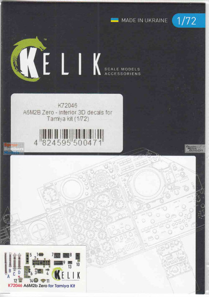 RESK72046K 1:72 ResKit/Kelik 3D Detail Set - A6M2b Zero (TAM kit)