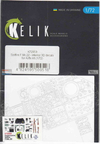 RESK72050K 1:72 ResKit/Kelik 3D Detail Set - Spitfire F Mk.22 (AFX kit)