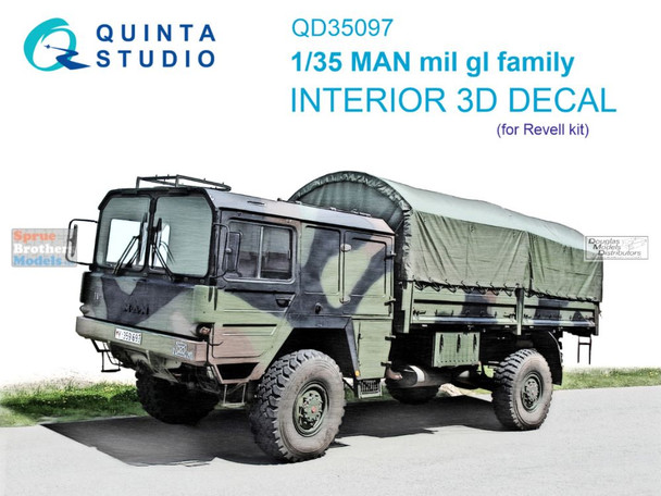 QTSQD35097 1:35 Quinta Studio Interior 3D Decal - MAN mil gl Family (REV kit)