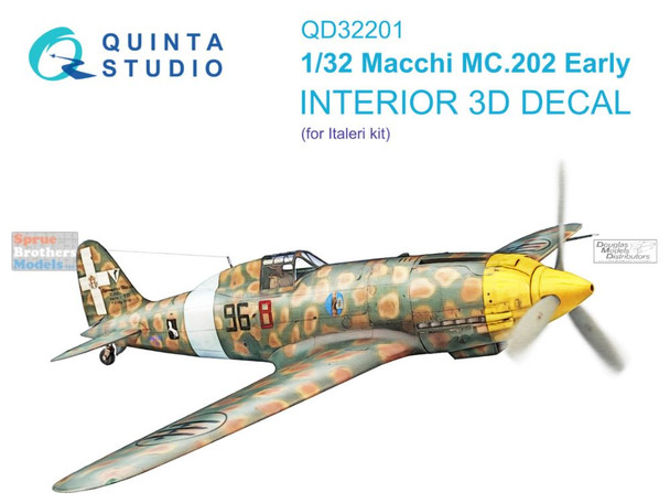 QTSQD32201 1:32 Quinta Studio Interior 3D Decal - Macchi Mc.202 Early (ITA kit)