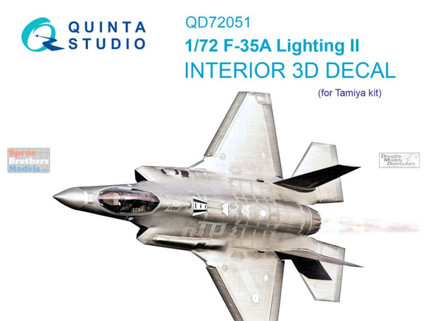 QTSQD72051 1:72 Quinta Studio Interior 3D Decal - F-35A Lightning II (TAM kit)