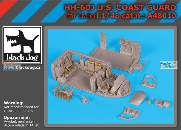 BLDA48010A 1:48 Black Dog HH-60J Jayhawk US Coast Guard Conversion Set (ITA kit)