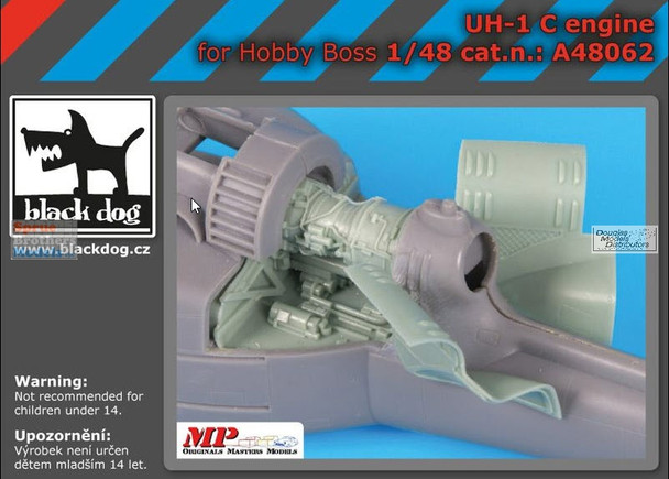 BLDA48062A 1:48 Black Dog UH-1C Huey Engine (HBS kit)