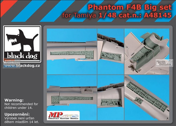 BLDA48145A 1:48 Black Dog F-4B Phantom II Big Detail Set (TAM kit)
