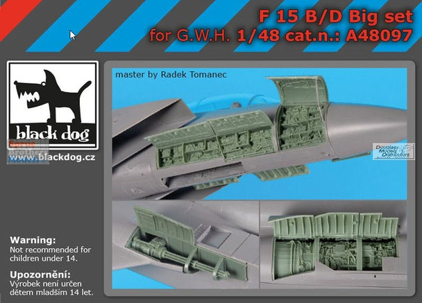 BLDA48097A 1:48 Black Dog F-15B F-15D Eagle Big Detail Set (GWH kit)