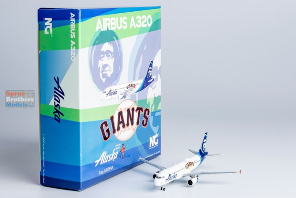 NGM15015 1:400 NG Model Alaska Airlines Airbus A320-200 Reg #N885VA San Francisco Giants (pre-painted/pre-built)