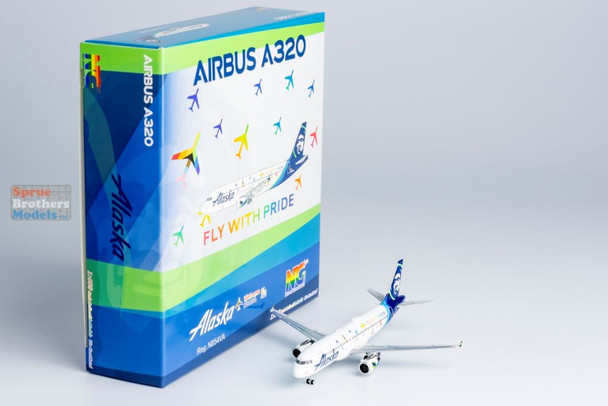 NGM15018 1:400 NG Model Alaska Airlines Airbus A320-200 Reg #N854VA 'Fly with Pride' (pre-painted/pre-built)