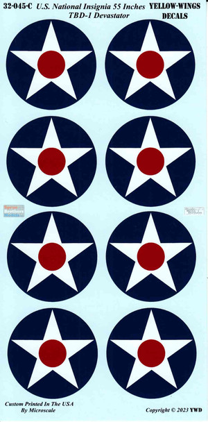 YWD32045 1:32 Yellow Wings Decals TBD-1 Devastator VT-6 VS-71