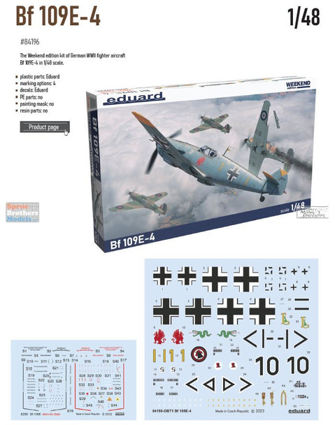 EDU84196 1:48 Eduard Weekend Edition - Bf109E-4