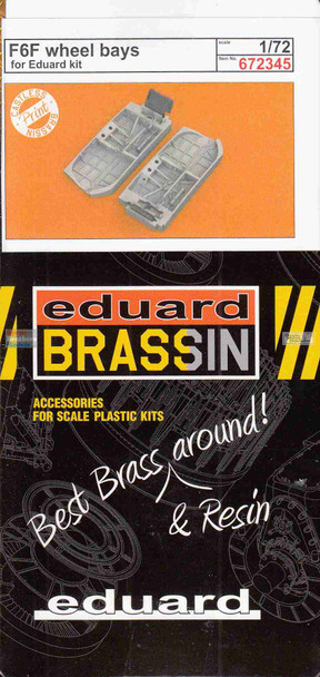 EDU672345 1:72 Eduard Brassin PRINT F6F Hellcat Wheel Bays (EDU kit)