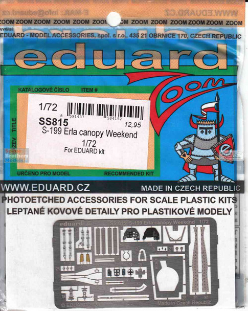EDUSS815 1:72 Eduard Zoom Color PE - S-199 Erla Weekend (ZVE kit)