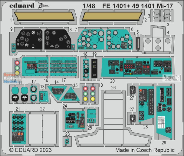 EDUFE1401 1:48 Eduard Color Zoom PE - Mi-17 Hip (TRP kit)