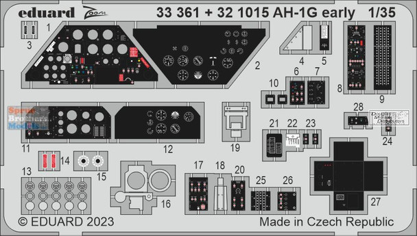 EDU33361 1:35 Eduard Color Zoom PE - AH-1G Cobra Early (ICM kit)