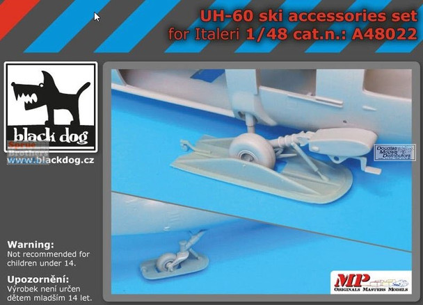 BLDA48022A 1:48 Black Dog UH-60 Blackhawk Ski Accessories Set (ITA kit)