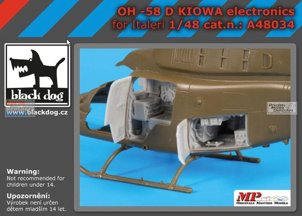 BLDA48034A 1:48 Black Dog OH-58D Kiowa Electronics (ITA kit)