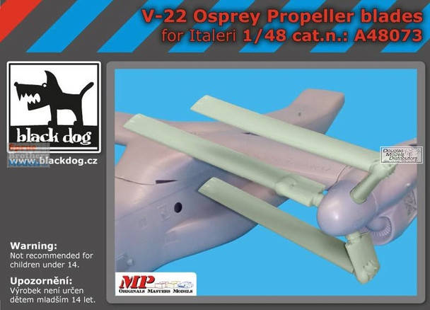 BLDA48073A 1:48 Black Dog V-22 Osprey Propeller Blades (ITA kit)