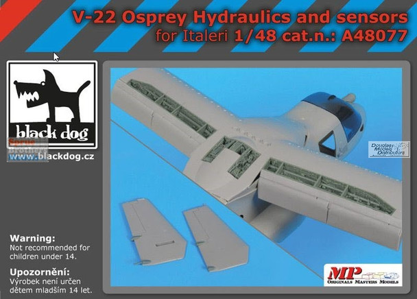 BLDA48077A 1:48 Black Dog V-22 Osprey Hyrdaulics & Sensors (ITA kit)