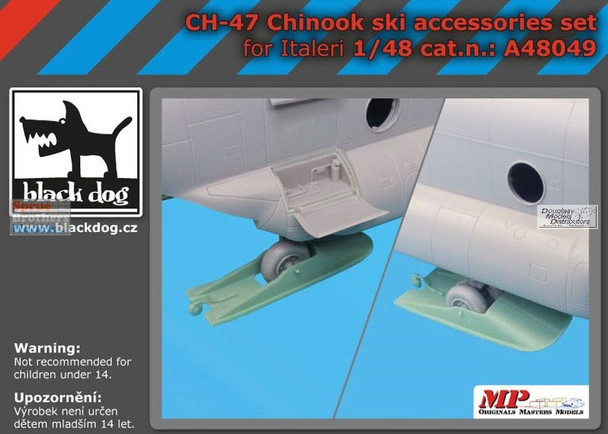 BLDA48049A 1:48 Black Dog CH-47 Chinook Ski Accessories Set (ITA kit)