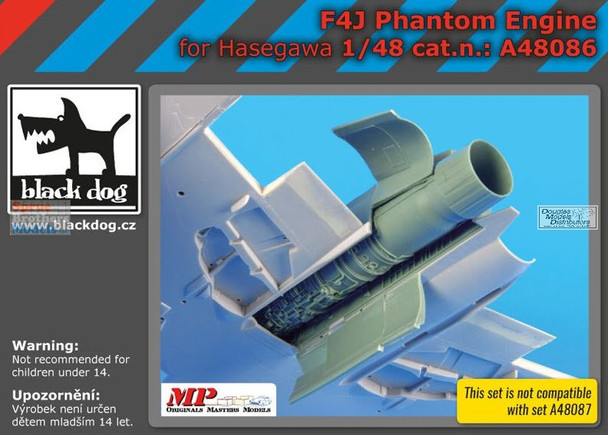 BLDA48086A 1:48 Black Dog F-4J Phantom II Engine (HAS kit)