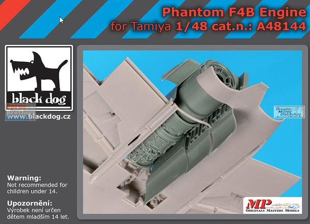 BLDA48144A 1:48 Black Dog F-4B Phantom II Engine (TAM kit)
