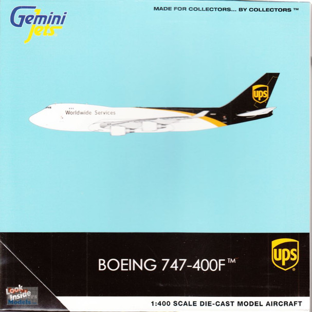 GEMGJ2193 1:400 Gemini Jets UPS B747-400F Reg #N581UP (pre-painted/pre-built)