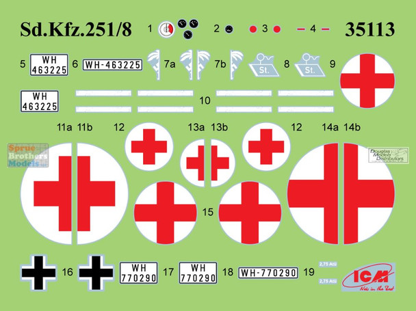 ICM35113 1:35 ICM Krankenpanzerwagen Sd.Kfz.251/8 Ausf.A WW2 German Ambulance