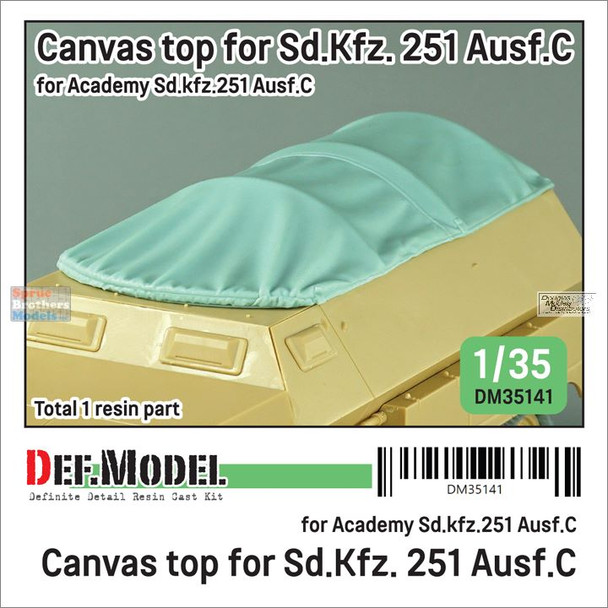 DEFDM35141 1:35 DEF Model Canvas Top for Sd.Kfz.251 Ausf.C (ACA kit)