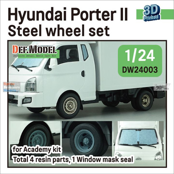 DEFDW24003 1:24 DEF Model Hyundai Porter II Steer Wheel Set (ACA kit)