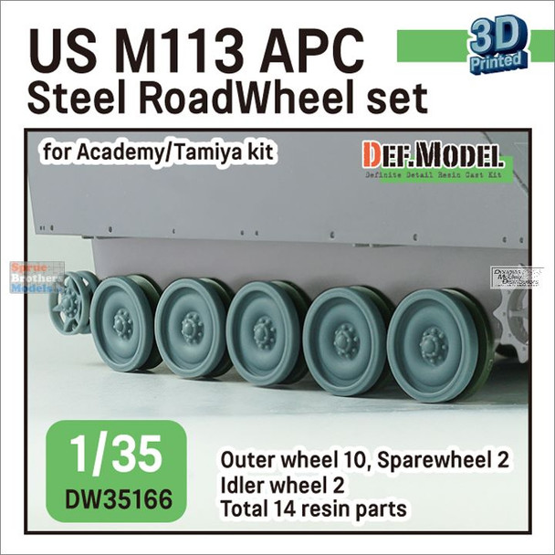 DEFDW35166 1:35 DEF Model US M113 APC Steel Roadwheel Set (TAM/ACA kit)