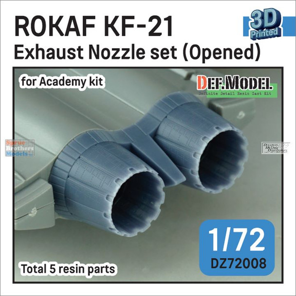 DEFDZ72008 1:72 DEF Model ROKAF KF-21 Exhaust Nozzle Set Opened [3D Printed] (ACA kit)