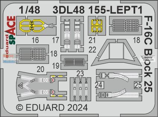 EDU3DL48155 1:48 Eduard SPACE - F-16C Falcon Block 25 (TAM kit)