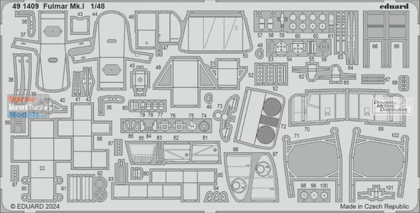 EDU491409 1:48 Eduard Color PE - Fulmar Mk.I Detail Set (TRP kit)