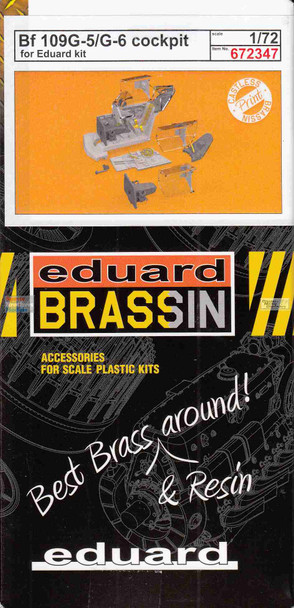 EDU672347 1:72 Eduard Brassin PRINT Bf109G-6 Bf109G-6 Cockpit Set (EDU kit)