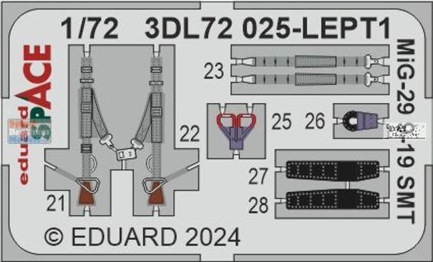 EDU3DL72025 1:72 Eduard SPACE - MiG-29 9-19 SMT Fulcrum (GWH kit)