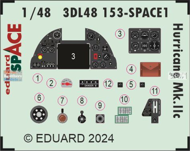 EDU3DL48153 1:48 Eduard SPACE - Hurricane Mk.IIc (HBS kit)